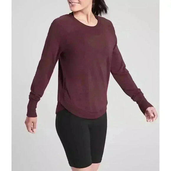 Athleta Tops - Athleta Maroon Lightweight Long Sleeve - Small